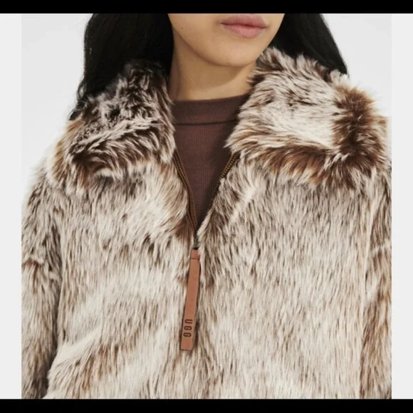 NEW With Tags- UGG KALI FAUX FUR JACKET - Picture 3 of 12